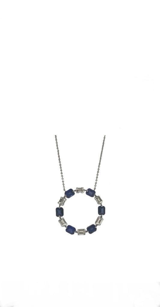 LARK LUXURIES COLETTE Sapphire & Diamond Pendant
