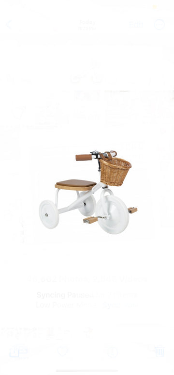 Vintage-Look Trike with Push Bar