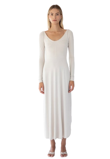 TROIS THE LABEL Betty Dress in BONE