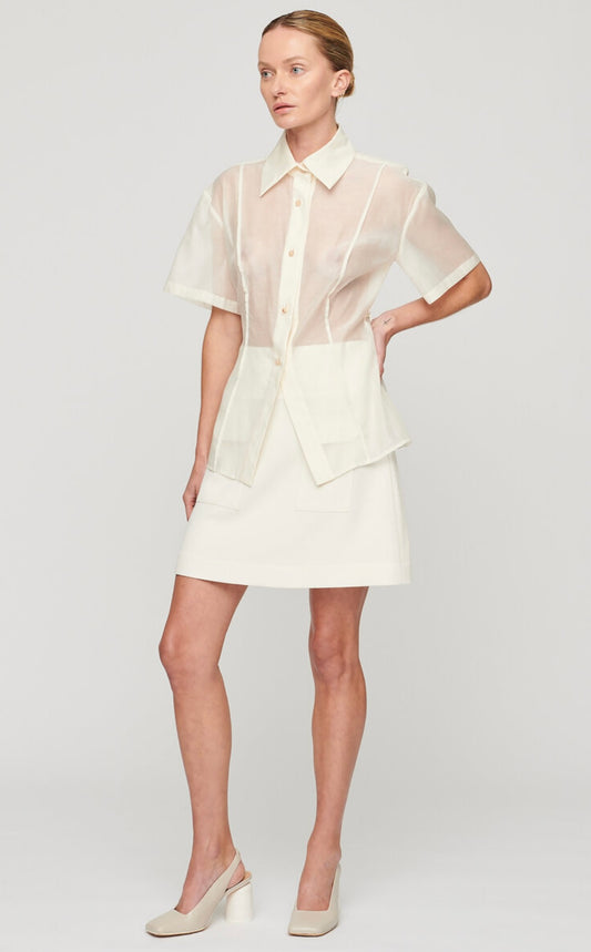 CLEA Everett Cotton and Silk Organza Shirt