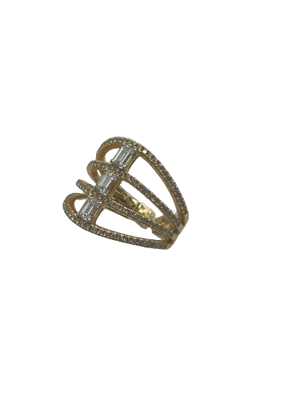 LARK LUXURIES EMILY 3-Stone Baguette Ring