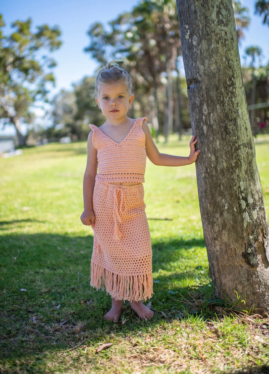 CINTA CHILD Goddess Fringe Maxi Skirt