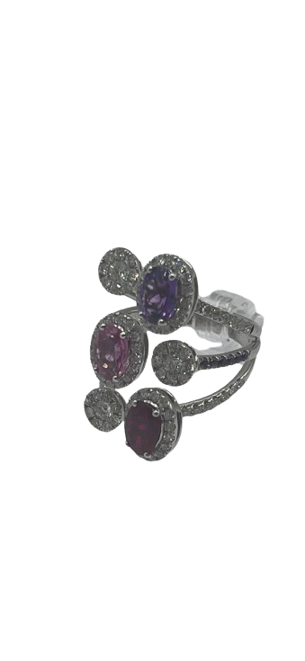 LARK LUXURIES COLLECTION GIA Diamond & Pink Sapphire Ring