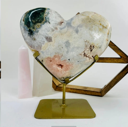 Pink Amethyst Crystal Heart