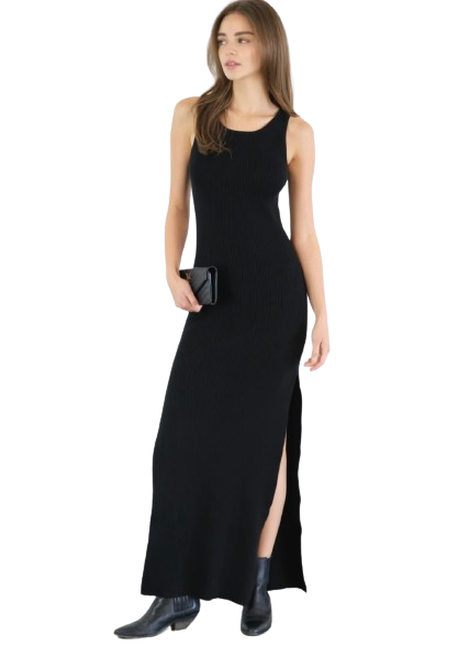 KATHRYN MCCARRON Carolina Maxi Dress in Bluck