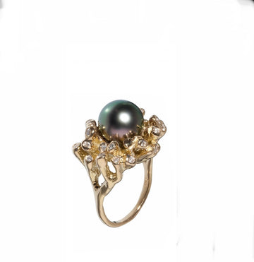 Pearl & Anemone Ring