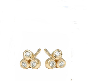 Teeny Sea Anemone 18K & Diamond Earrings
