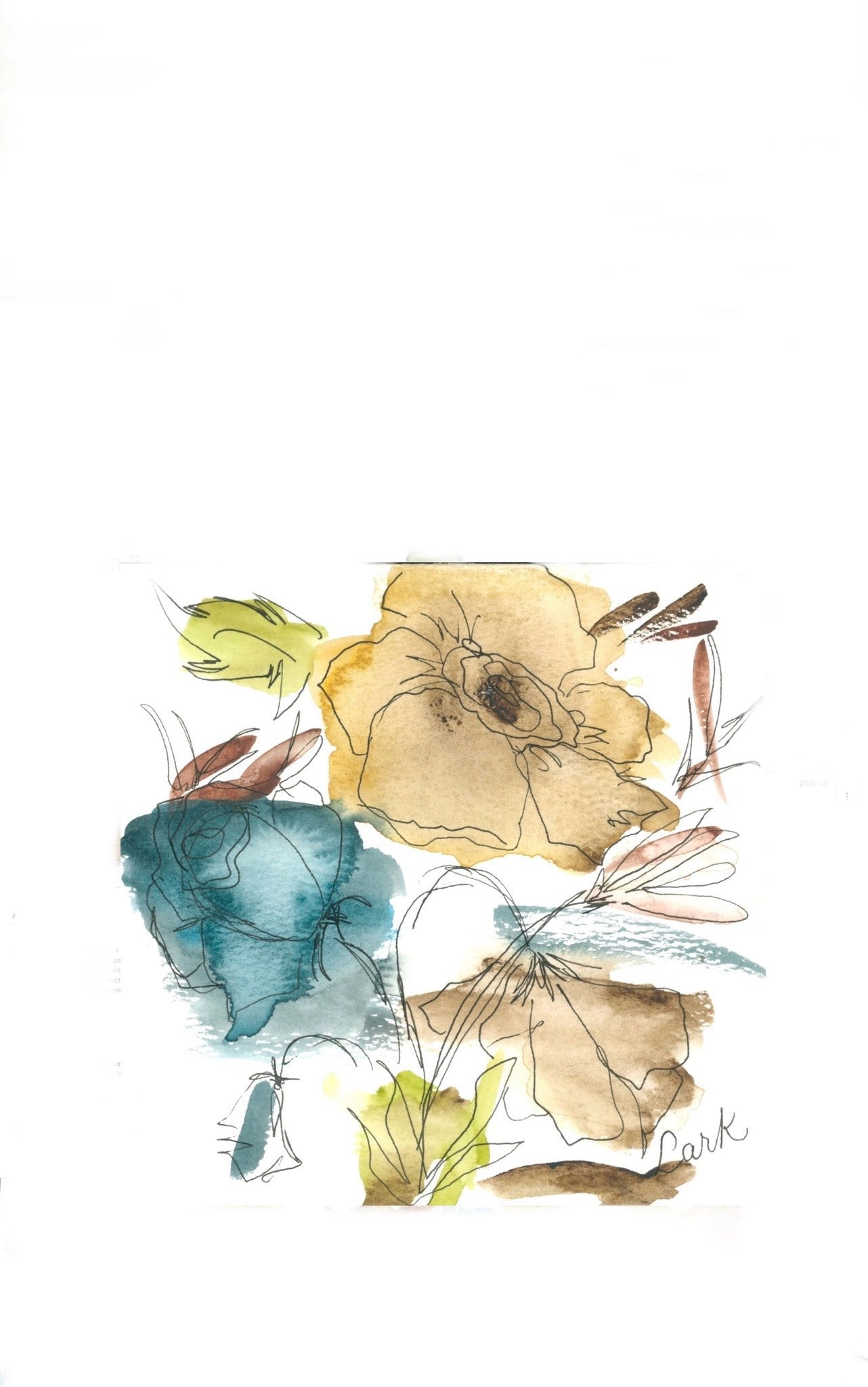 LARK Original Matted Watercolor