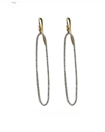 La Soula Oblong Diamond Earrings