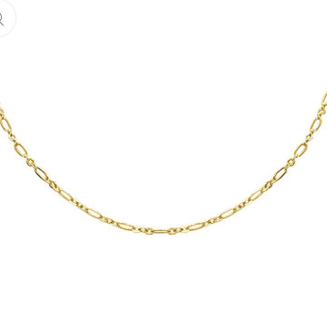 Paperclip Chain 20" Gold Plated Adjustable