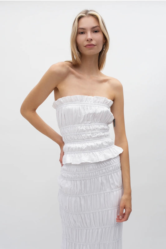 TROIS THE LABEL Margaux Top in White