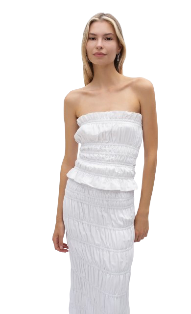 TROIS THE LABEL Margaux Top in White