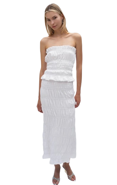 TROIS THE LABEL Margaux Skirt in White