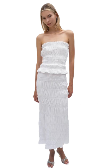 TROIS THE LABEL Margaux Skirt in White