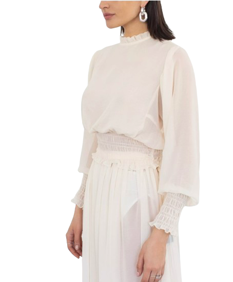 TROIS THE LABEL Pandora Top in NUDE