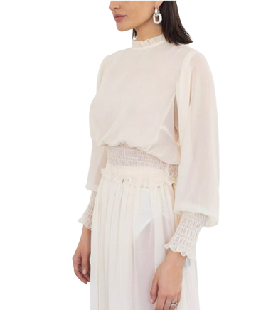 TROIS THE LABEL Pandora Top in NUDE