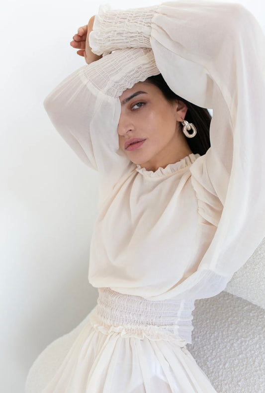 TROIS THE LABEL Pandora Top in NUDE