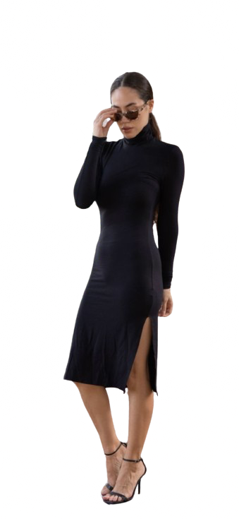 TROIS THE LABEL Mulder Dress in Black