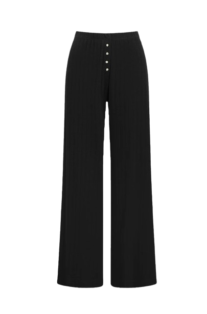 LESET Pointelle Boxer Pant in BLACK