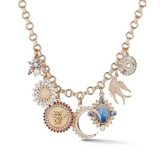 14K Gold & Pearl Birdie Charm