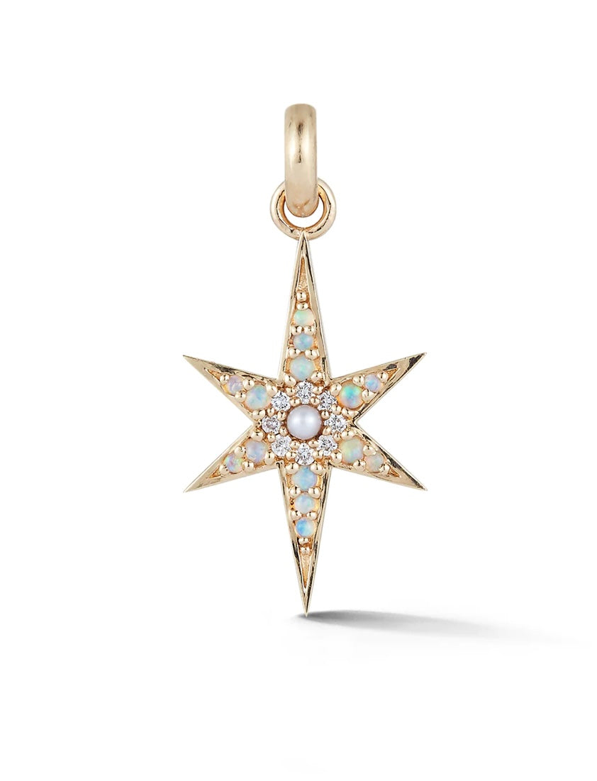 14K Gold, Opal, Pearl & Diamond Stella Charm