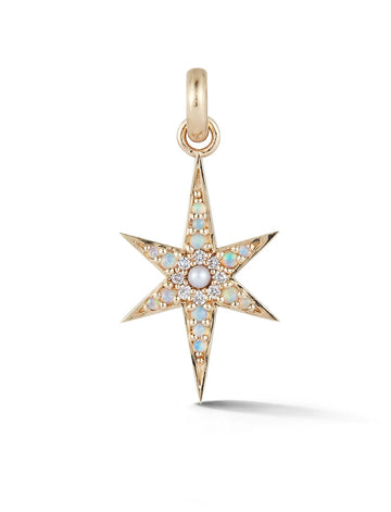 14K Gold, Opal, Pearl & Diamond Stella Charm