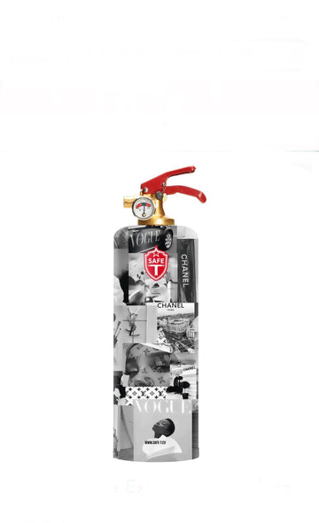 Designer Fire Extinguisher: Black & White VOGUE