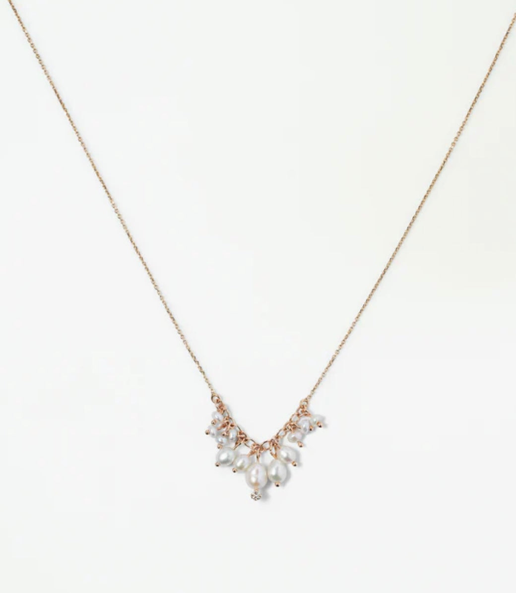 Shadow Diamond & Pearl Necklace