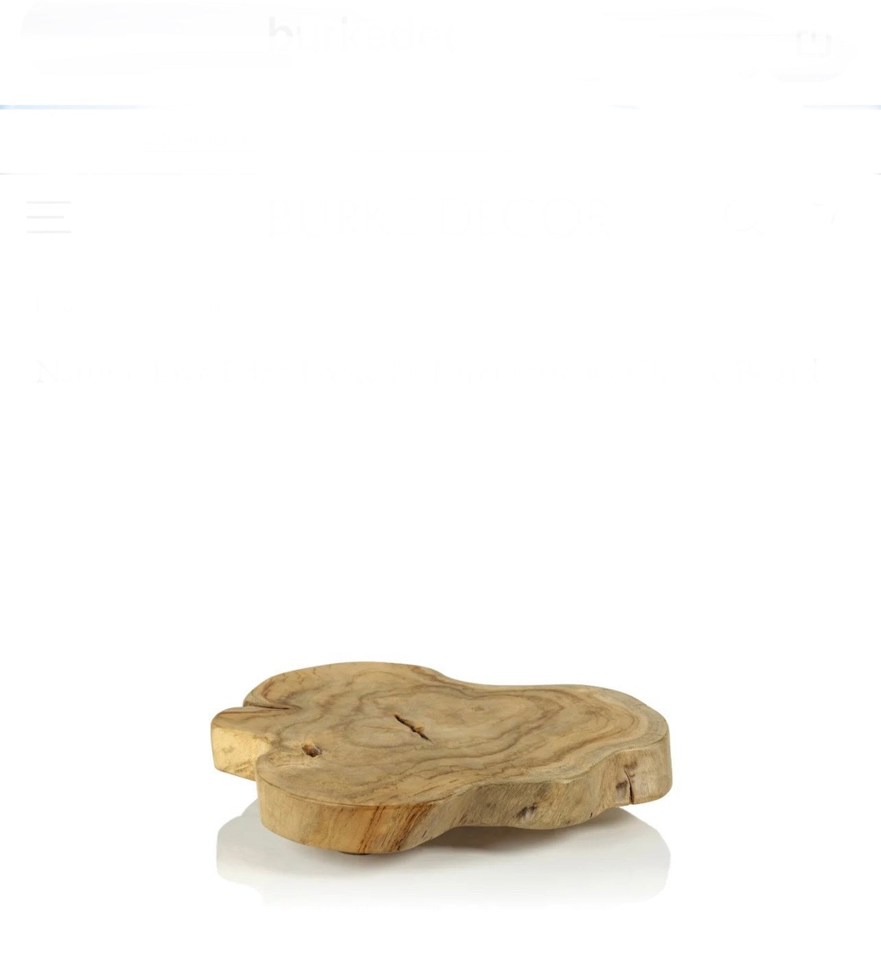 ZODAX Organic Shape Natural Wood Charcuterie Board