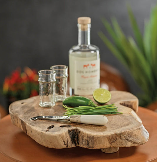 ZODAX Organic Shape Natural Wood Charcuterie Board