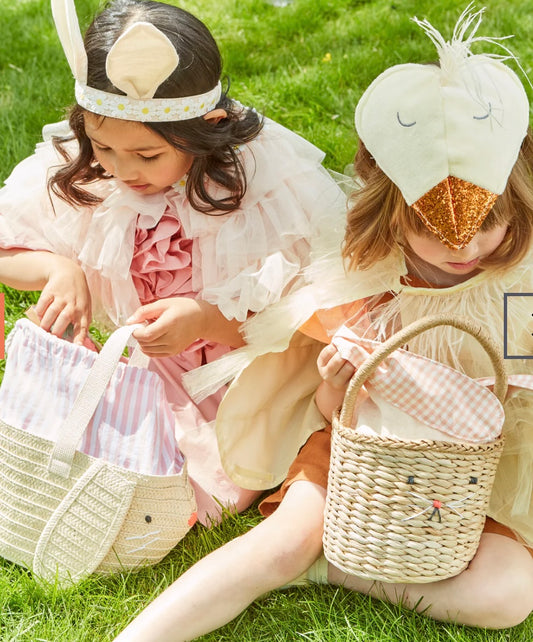 Stripy Ear Bunny Basket Bag
