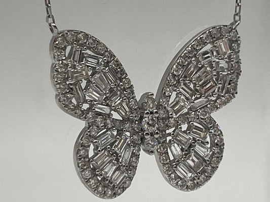 LARK LUXURIES MONET Diamond Butterfly Necklace