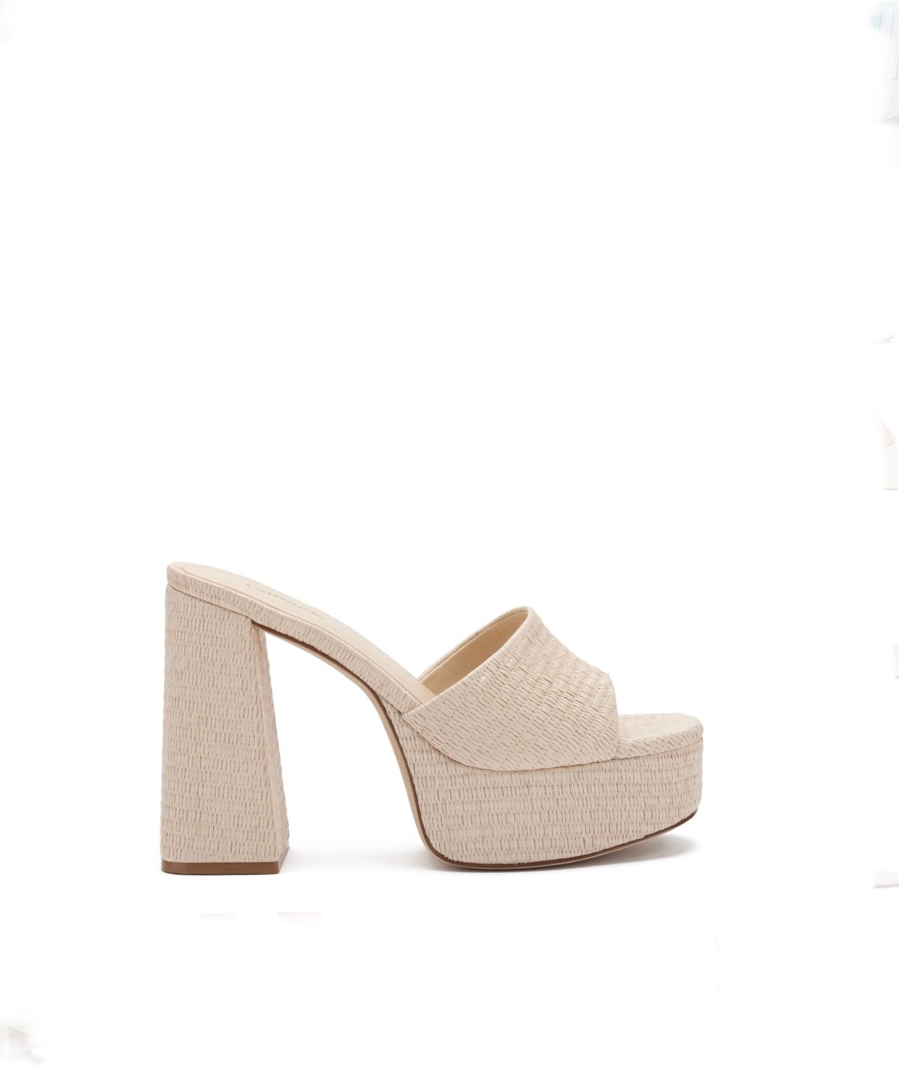Dolly Mule in Natural Raffia