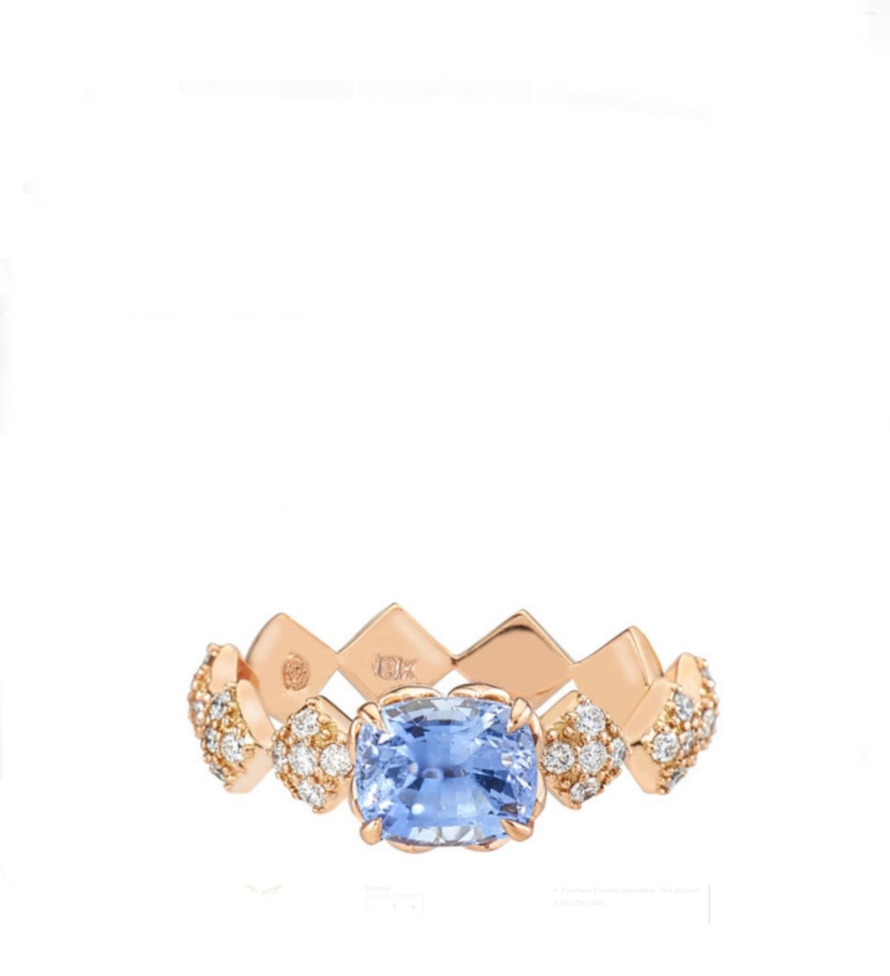 Julia Engagement Ring with Blue Sapphire Center Stone