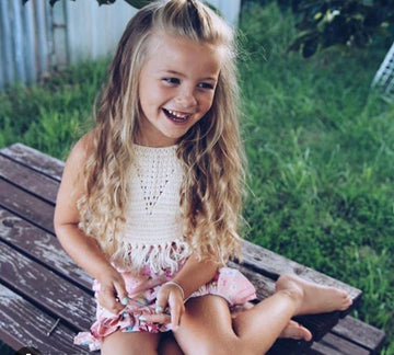 CINTA CHILD Crochet Tassel Top